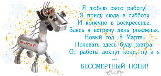 Обе суток. Стишок про Бессмертного пони. Бессмертный пони стих. Стих я люблю свою работу. Я Бессмертный пони.