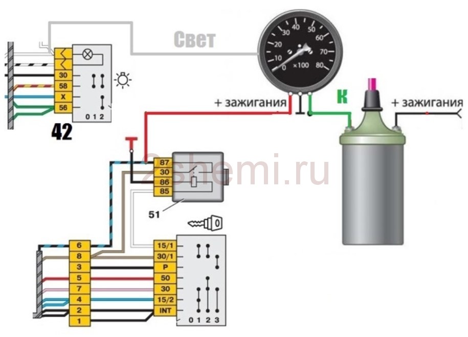 схема датчика температуры ваз 2110